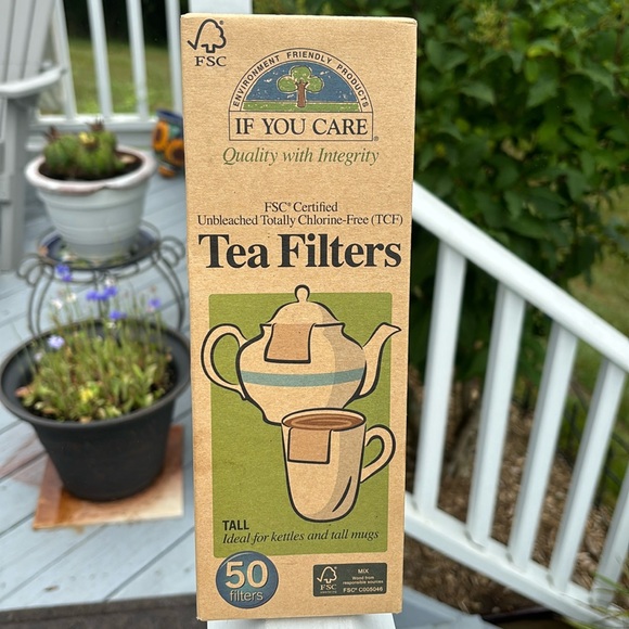 50 Tea Filters Unbleached Chlorine Free (TCF) Size TALL Kettle and Tall Mugs - Picture 1 of 7